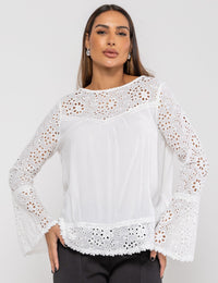 Blusa de Viscose Marcela - Off White