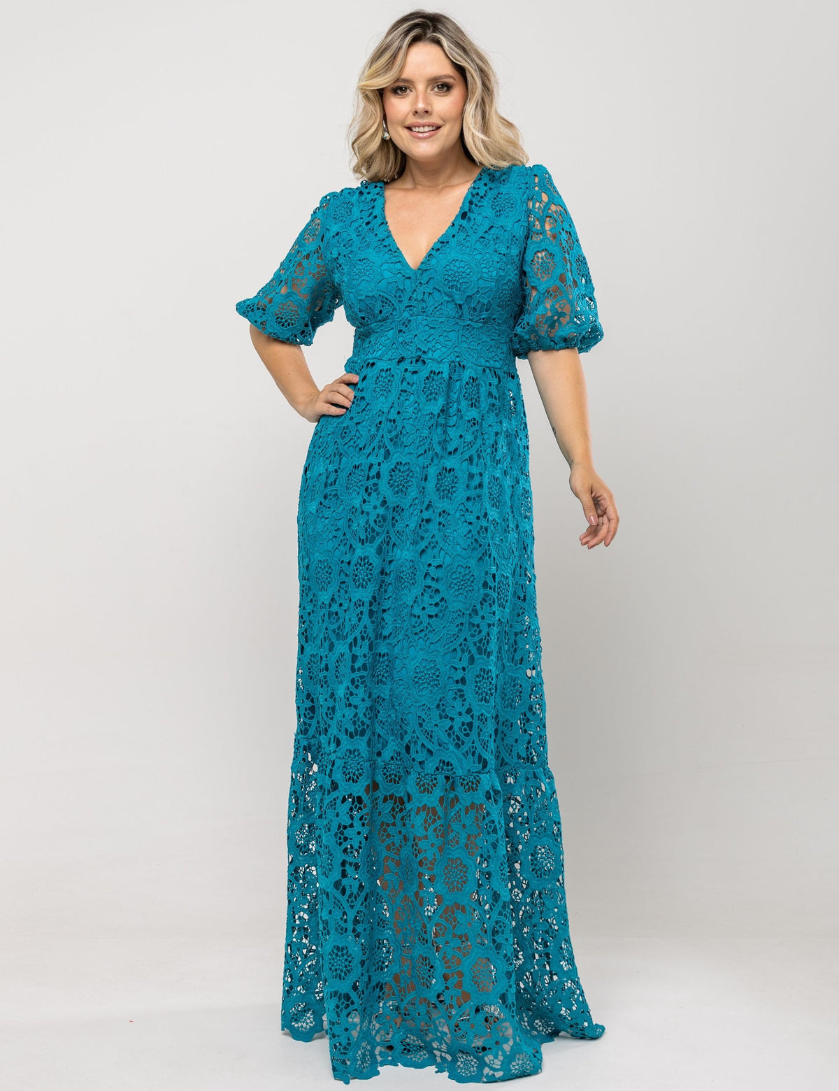 Vestido Helena Plus - Azul