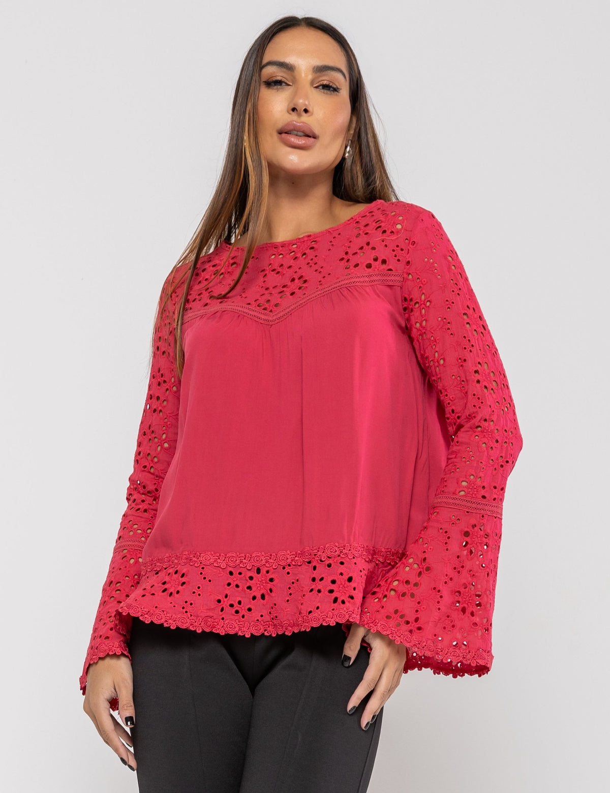 Blusa de Viscose Marcela - Magenta