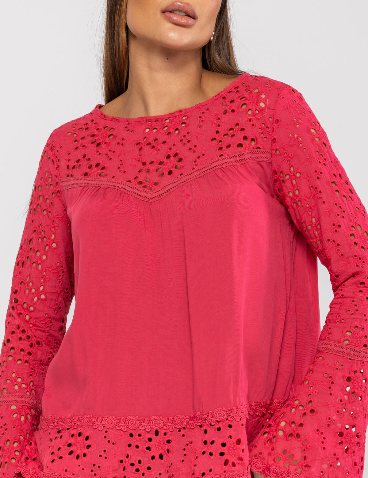 Blusa de Viscose Marcela - Magenta