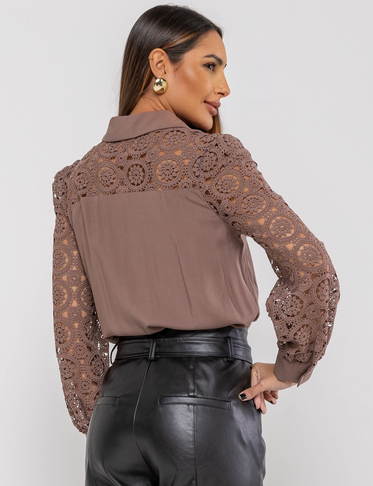 Camisa Viscose Briant - Marrom