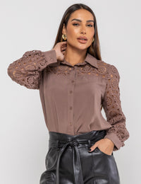 Camisa Viscose Briant - Marrom