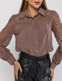 Camisa Viscose Briant - Marrom