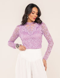 Blusa em Renda Emanuelle - Lavanda