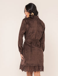 Vestido Suede Paloma - Marrom