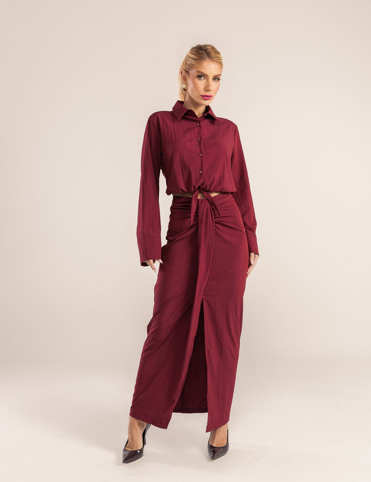 Conjunto Alfaiataria Nari - Vinho