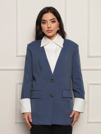 Blazer Desconstruído Camisa Amanda - Azul