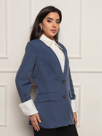 Blazer Desconstruído Camisa Amanda - Azul