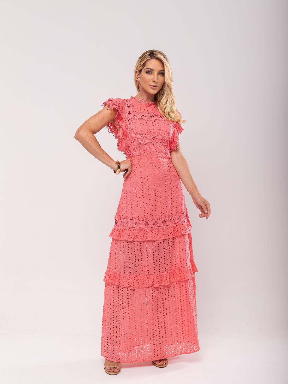 Vestido Laise Borboletas Soraia Pink