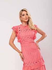 Vestido Laise Borboletas Soraia Pink