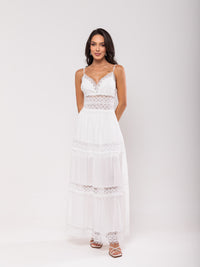 Vestido Alças Renda Michaela - Off White