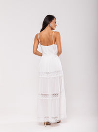 Vestido Alças Renda Michaela - Off White