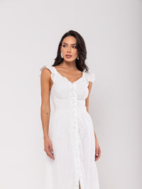 Vestido Laise Botões Cibele - Off White