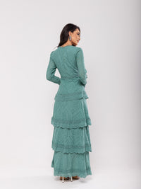 Vestido Longo Laise Pérola - Verde