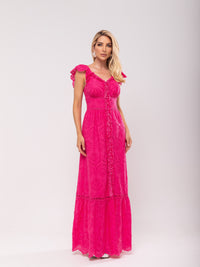 Vestido Laise Botões Cibele - Rosa