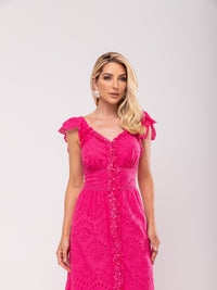 Vestido Laise Botões Cibele - Rosa