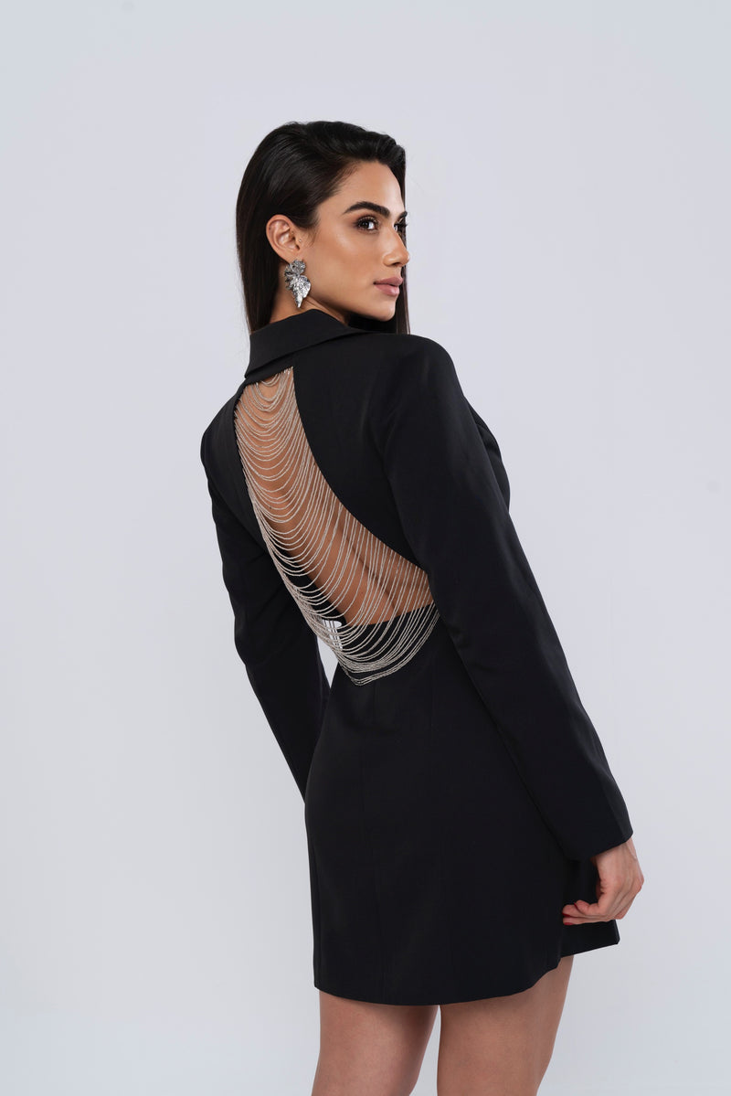 Vestido Blazer Alfaiataria Bia - Preto