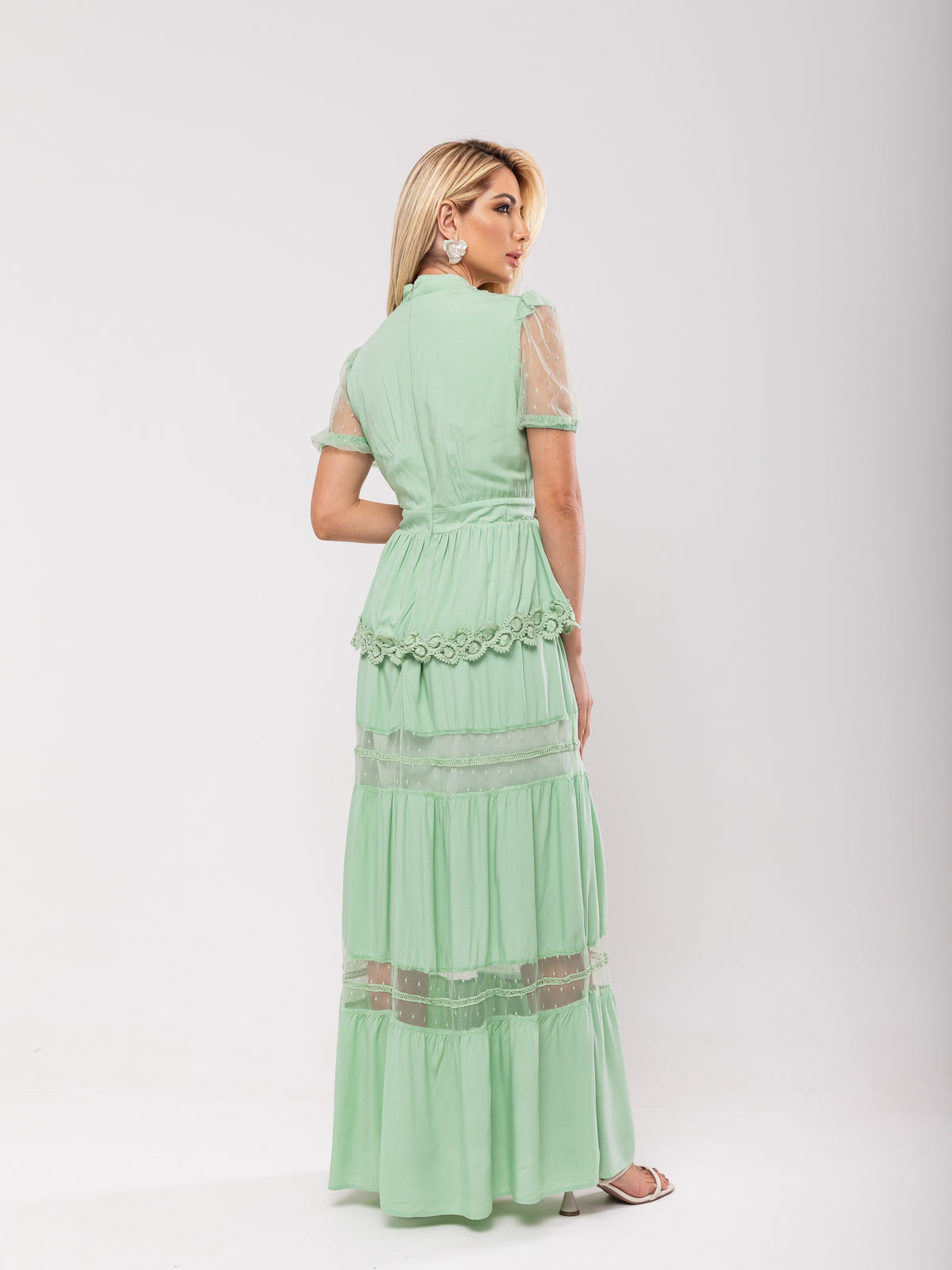 Vestido Detalhe Tule Miranda - Verde