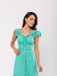 Vestido Laise Botões Cibele - Verde