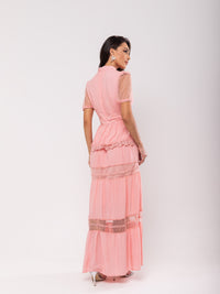 Vestido Detalhe Tule Miranda - Rosa