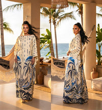 Kaftan Salina Azul e Branco