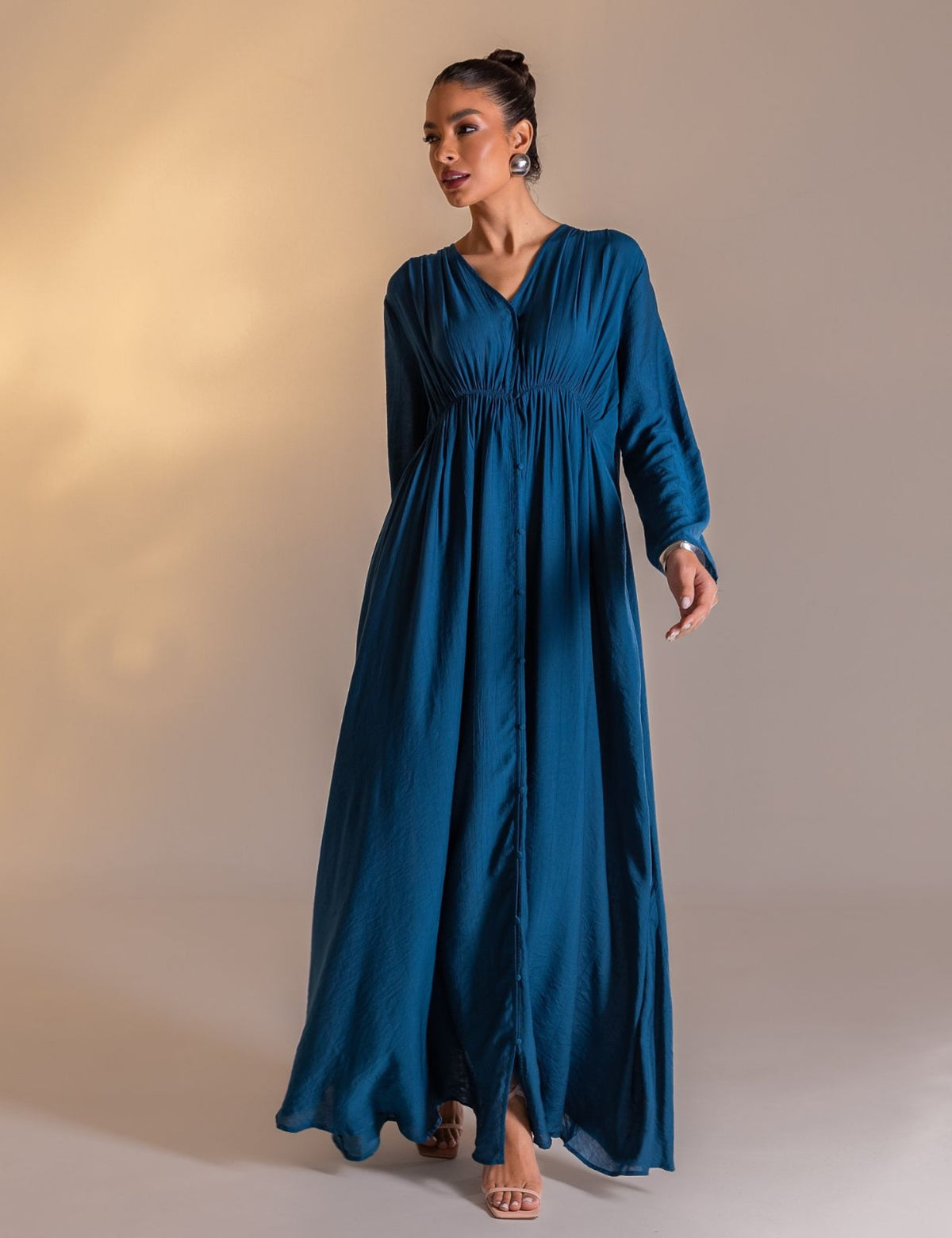 Vestido Longo Viscose Mirella - Azul