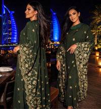 Kaftan Ottoman Bordado Verde