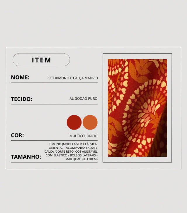 Conjunto Kimono e Calça Madrid