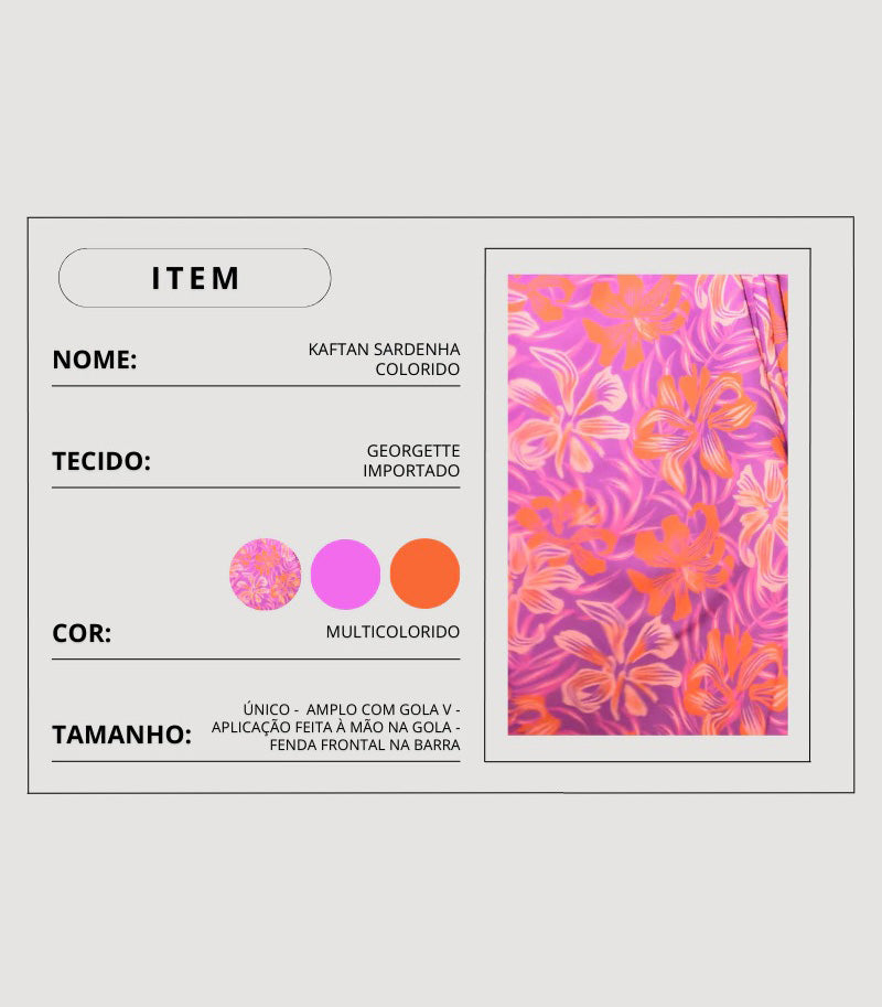 Kaftan Sardenha Colorido