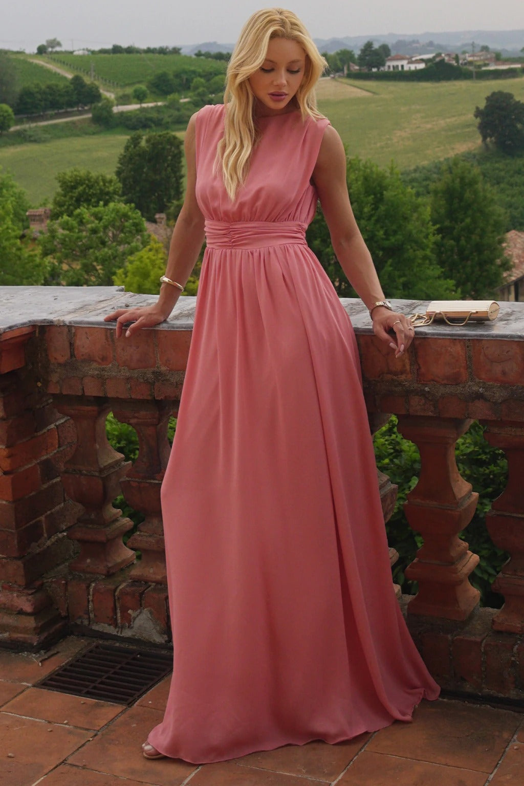 Vestido Esmeralda Longo - Rose
