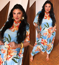 Set Bata e Saruel Floral Brasiliano