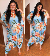 Set Bata e Saruel Floral Brasiliano