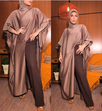 Kaftan Mullet Latte acetinado