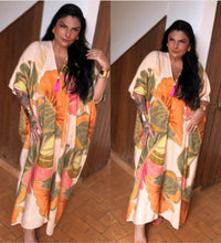 Kaftan Tropical Aquarela