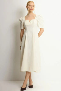 Vestido Dafny Midi - Bege