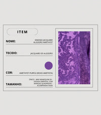 Kimono Jacquard De Algodão Amethyst