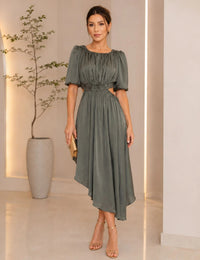 Vestido Mangas Balonê Francis - Verde