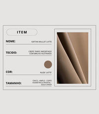 Kaftan Mullet Latte acetinado