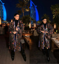 Maxi Kimono “Blue” Jacquard Brocado