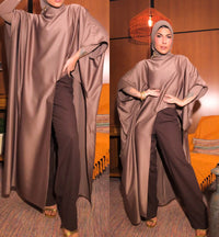 Kaftan Mullet Latte acetinado