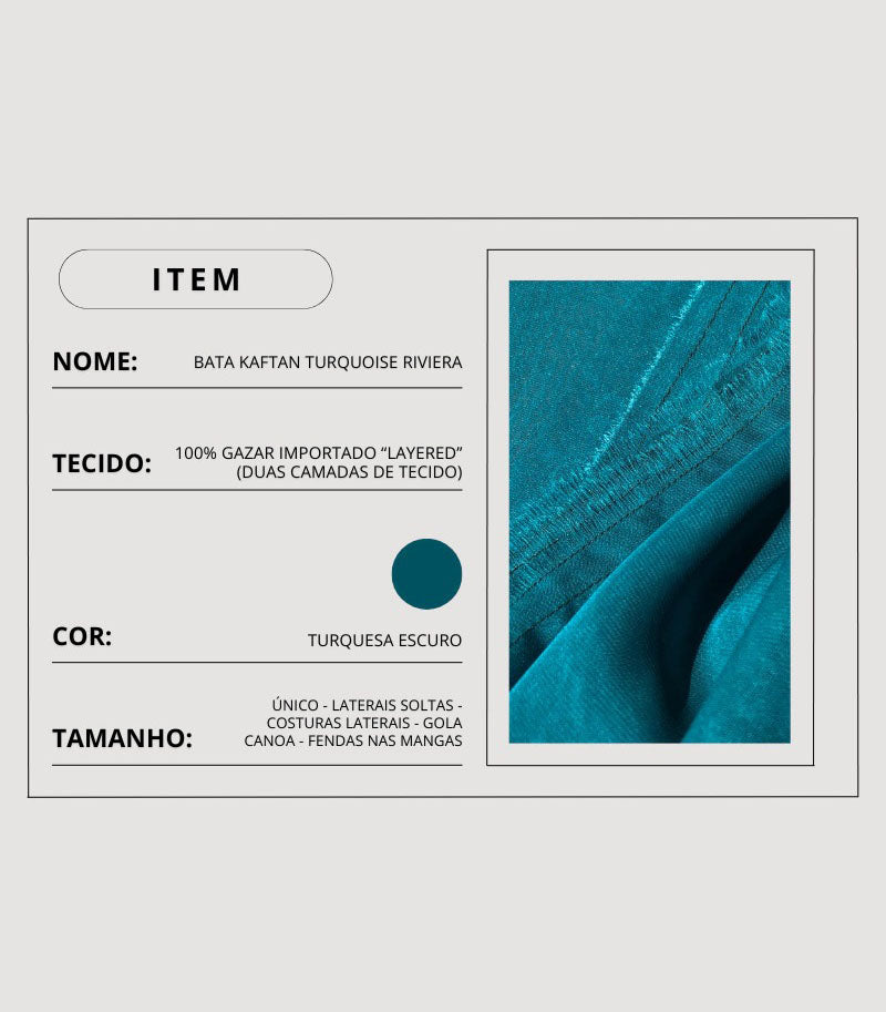 Bata Kaftan Turquoise Riviera