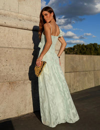 Vestido Longo Babado Alessa - Verde