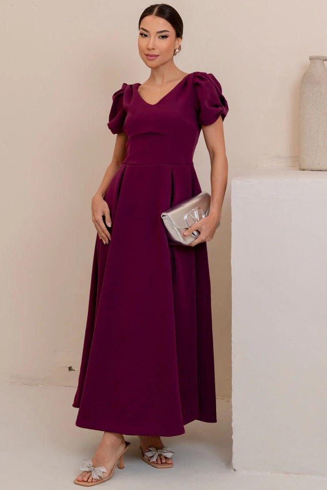 Vestido Maxi Midi Penélope - Vinho