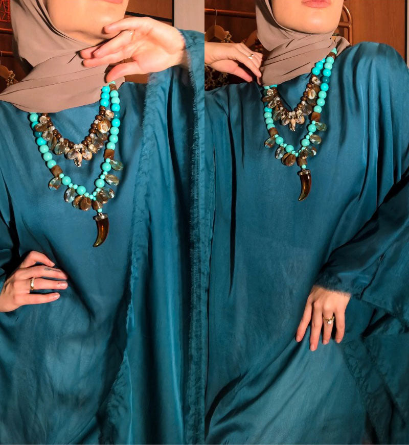 Bata Kaftan Turquoise Riviera