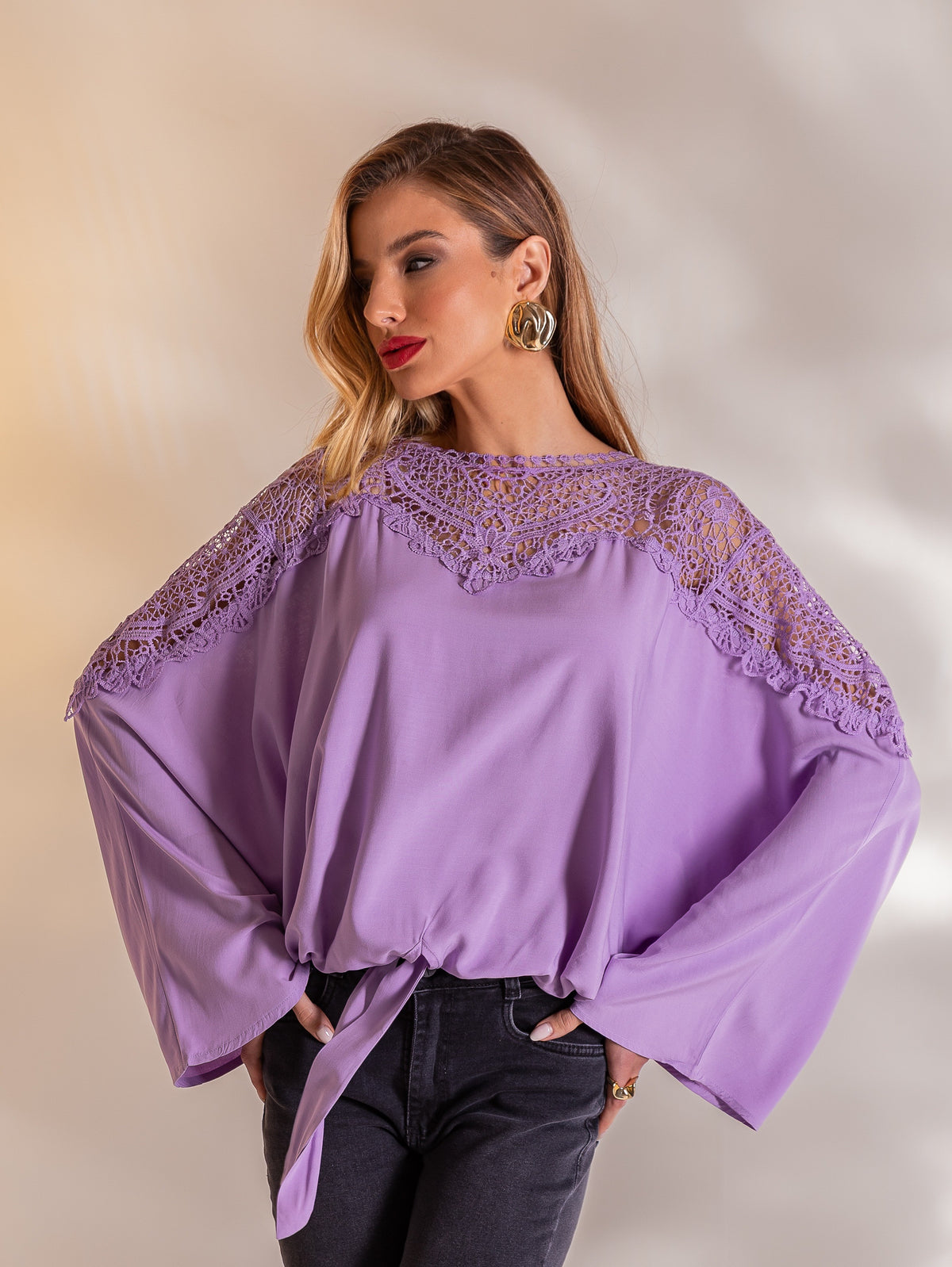 Blusa em Viscose Ariela - Lavanda