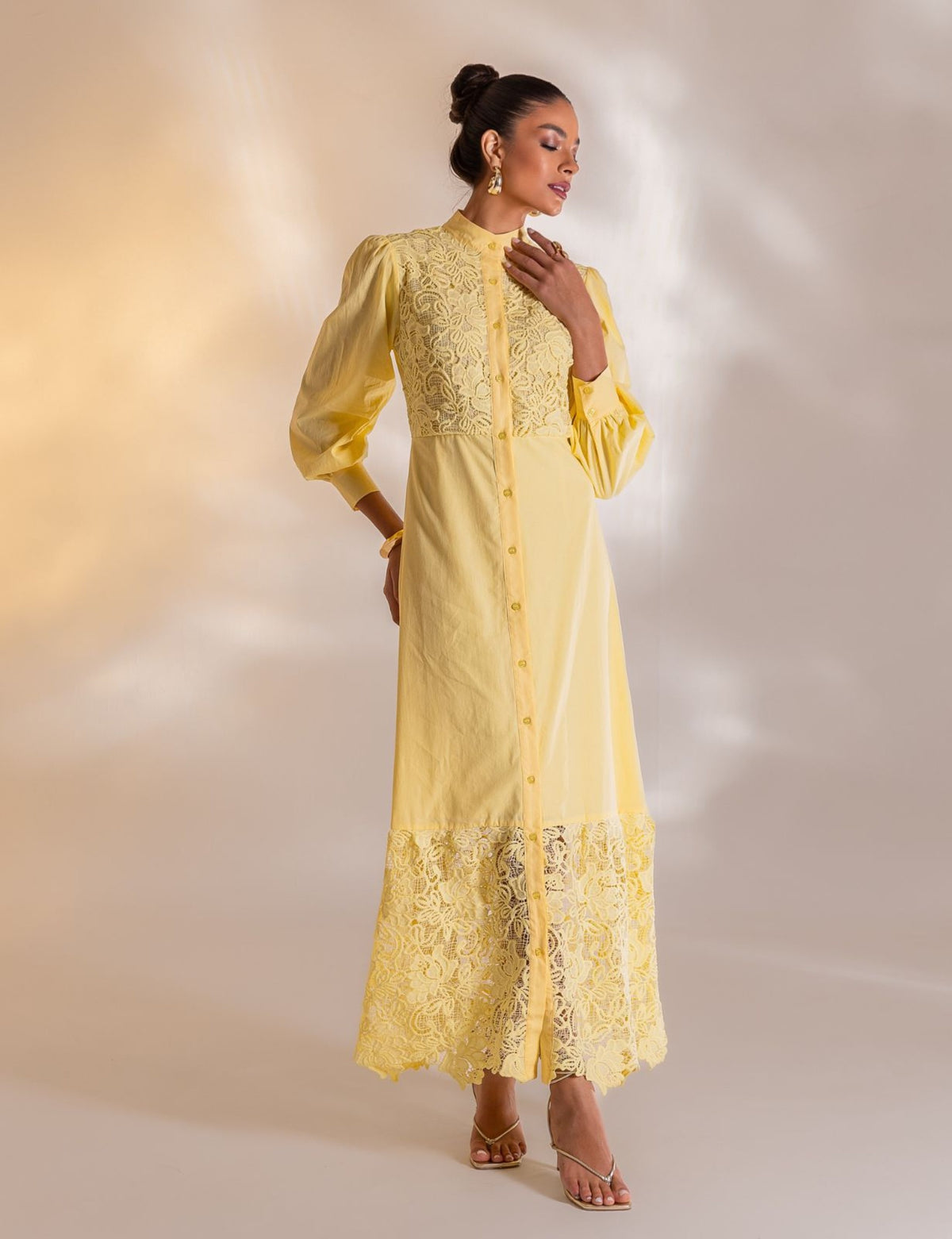 Vestido Longo Dominique - Amarelo