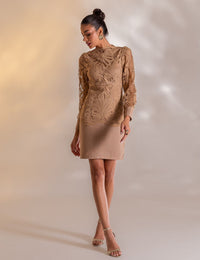 Vestido Renda Estefany - Bege
