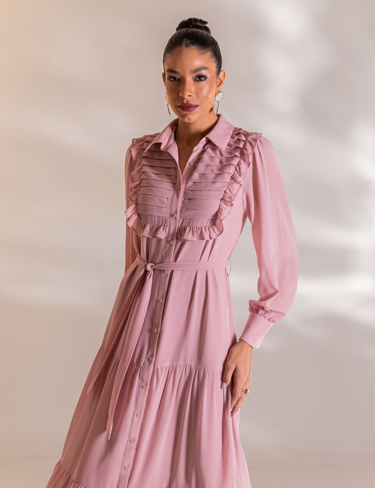 Vestido Longo Camille - Rosa