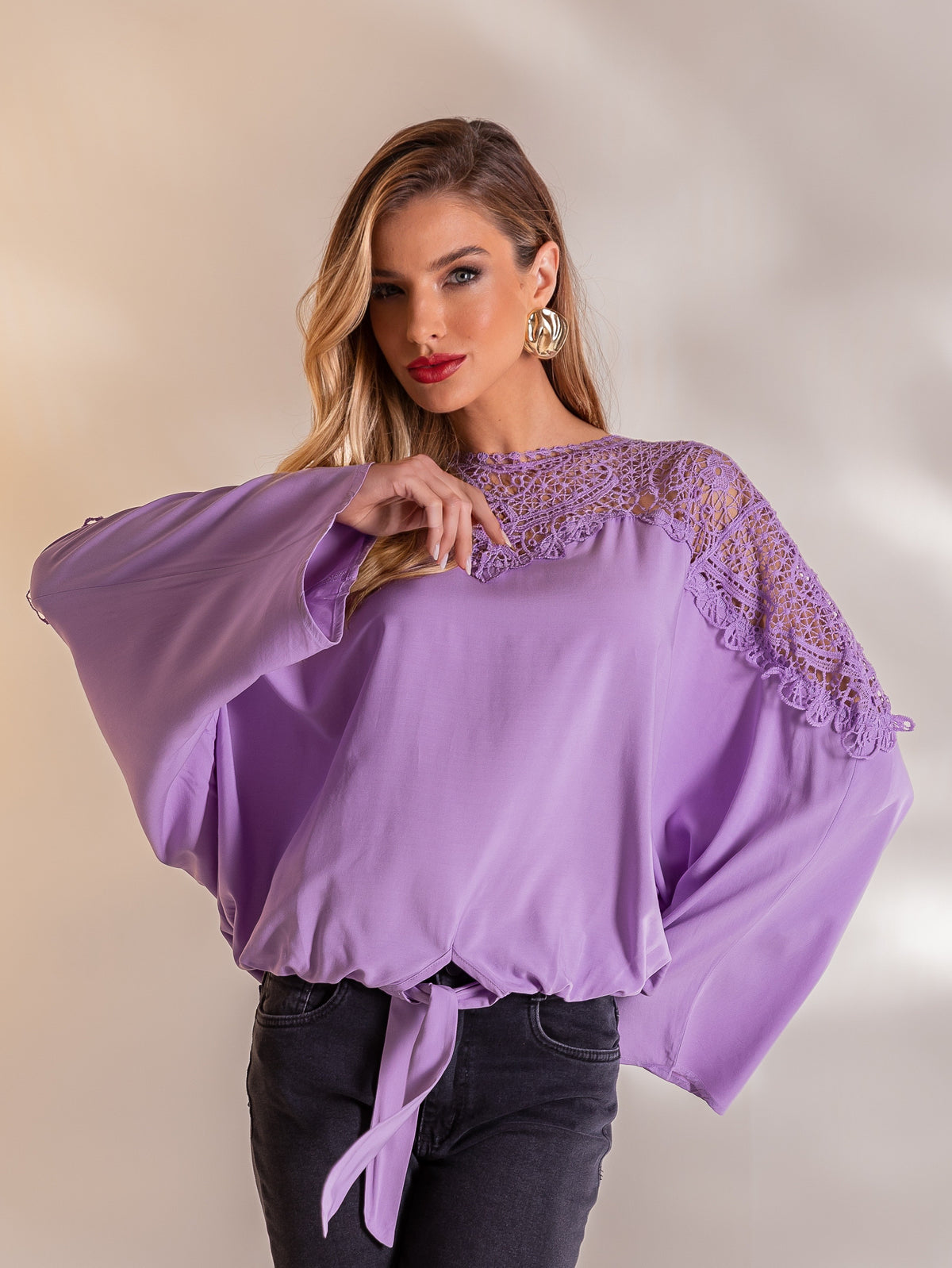Blusa em Viscose Ariela - Lavanda