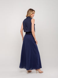 Conjunto em Linho Jane - Azul Marinho